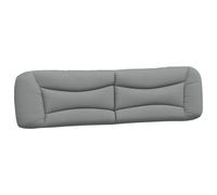 vidaXL Cuscino testiera Hvar Grigio chiaro 200 cm in tessuto