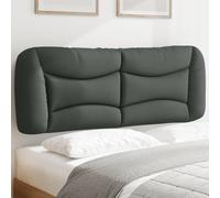 vidaXL Cuscino Testiera Grigio Scuro 120 cm in Tessuto