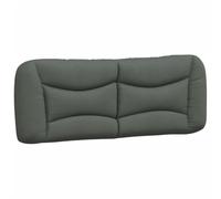 vidaXL Cuscino Testiera Grigio Scuro 140 cm in Tessuto