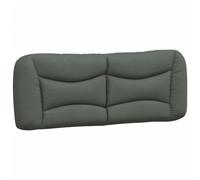 vidaXL Cuscino Testiera Grigio Scuro 140 cm in Tessuto