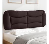 vidaXL Cuscino Testiera Marrone Scuro 140 cm in Tessuto