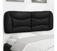 vidaXL Cuscino Testiera Hvar Nero 120 cm in Similpelle