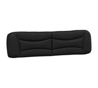 vidaXL Cuscino Testiera Hvar Nero 200 cm in Similpelle