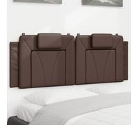 vidaXL Cuscino Testiera Marrone 140 cm in Similpelle