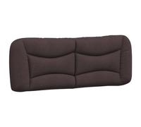 vidaXL Cuscino Testiera Marrone Scuro 140 cm in Tessuto