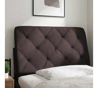 vidaXL Cuscino Testiera Marrone Scuro 80 cm in Tessuto