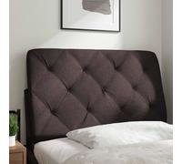vidaXL Cuscino Testiera Marrone Scuro 90 cm in Tessuto