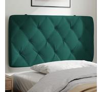 vidaXL Cuscino Testiera Verde Scuro 100 cm in Velluto