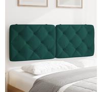 vidaXL Cuscino Testiera Verde Scuro 120 cm in Velluto