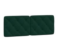 vidaXL Cuscino Testiera Verde Scuro 140 cm in Velluto