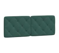 vidaXL Cuscino Testiera Verde Scuro 140 cm in Velluto