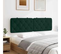 vidaXL Cuscino Testiera Verde Scuro 160 cm in Velluto