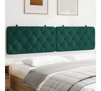 vidaXL Cuscino Testiera Verde Scuro 200 cm in Velluto