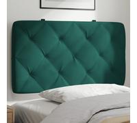 vidaXL Cuscino Testiera Verde Scuro 80 cm in Velluto