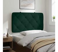 vidaXL Cuscino Testiera Verde Scuro 90 cm in Velluto