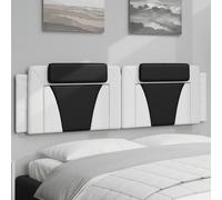 vidaXL Cuscino Testiera Viana Bianco e Nero 180 cm in Similpelle
