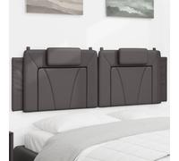 vidaXL Cuscino Testiera Viana Grigio 160 cm in Similpelle