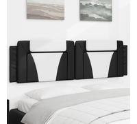 vidaXL Cuscino Testiera Nero e Bianco 180 cm in Similpelle, Cuscino Testata, Testata Imbottita, Cuscino per Testata Letto, testiera Imbottita