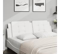 vidaXL Cuscino Testiera Zadar Bianco 160 cm in Similpelle