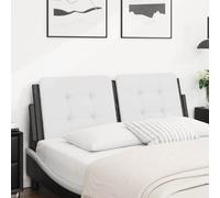 vidaXL Cuscino Testiera Zadar Bianco e Nero 137 cm in Similpelle