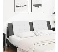 vidaXL Cuscino Testiera Zadar Bianco e Nero 183 cm in Similpelle