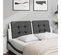 vidaXL Cuscino Testiera Zadar Nero e Bianco 120 cm in Similpelle