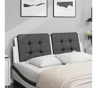 vidaXL Cuscino Testiera Zadar Nero e Bianco 140 cm in Similpelle