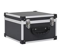 vidaXL Custodia CD per 40 CD Spaziosa con Rifiniture Bordi Rinforzati Resistente Robusta Richiudibile Contenitore Valigetta Box in Alluminio ABS Nero