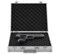 vidaXL Custodia per Pistola Resistente agli Urti Adatta al Trasporto Richiudibile Sicura Robusta Box Contenitore Valigetta in Alluminio ABS Argento