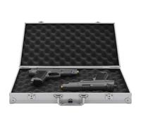 vidaXL Custodia per Pistola Resistente agli Urti Adatta al Trasporto Richiudibile Sicura Robusta Contenitore Valigetta Box in Alluminio ABS Argento