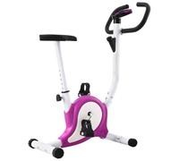 vidaXL Cyclette Ellittica con Cinghia di Resistenza Display LCD Regolabile Antiscivolo Allenamento Fitness Macchina Cardio Ciclocamera Viola 100 kg