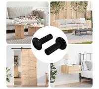 vidaXL Dadi a Manica 2 pcs Nero M4 x 14,5 mm Ferro