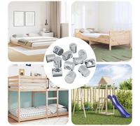 vidaXL Dadi a tamburo 12 pcs Argento M6 x 12 mm (Diametro Filo x H), Ferramenta per Soggiorno, Dadi a Barile, Fissaggi Metallici, Collegamenti Resistenti alla Corrosione, Montaggio