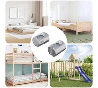 vidaXL Dadi a tamburo 2 pcs Argento M6 x 13 mm Metallo, Ferramenta per Soggiorno, Dadi a Barile, Fissaggi Metallici, Collegamenti Resistenti alla Corrosione, Montaggio