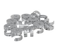 vidaXL Dadi con bloccaggio a cam 12 pcs Argento 12 x 10 mm Acciaio, Assemblaggio di mobili per il soggiorno, dadi a cam lock resistenti, fissaggi sicuri, soluzioni anti-ruggine per uso domestico e da