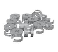 vidaXL Dadi con bloccaggio a cam 12 pcs Argento 15 x 11,5 mm Acciaio, Assemblaggio di mobili per il soggiorno, dadi a cam lock resistenti, fissaggi sicuri, soluzioni anti-ruggine per uso domestico e