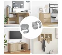 vidaXL Dadi con bloccaggio a cam 2 pcs Argento 12 x 10 mm Acciaio