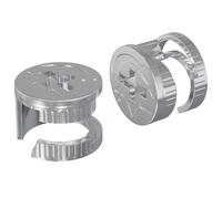 vidaXL Dadi con bloccaggio a cam 2 pcs Argento 15 x 11,5 mm Acciaio