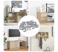 vidaXL Dadi con bloccaggio a cam 8372 pcs Argento Acciaio, Assemblaggio di mobili per il soggiorno, dadi a cam lock resistenti, fissaggi sicuri, soluzioni anti-ruggine per uso domestico e da giardino