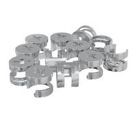 vidaXL Dadi con bloccaggio a cam 8372 pcs Argento Acciaio, Assemblaggio di mobili per il soggiorno, dadi a cam lock resistenti, fissaggi sicuri, soluzioni anti-ruggine per uso domestico e da giardino