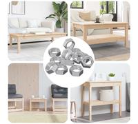 vidaXL Dadi esagonali 12 pcs Argento M6 Ferro, Soggiorno, dadi resistenti in acciaio, attrezzi industriali, fissaggi per progetti fai-da-te, multifunzionali