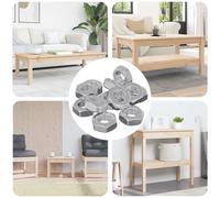 vidaXL Dadi esagonali 12 pcs Argento m8 Ferro, Soggiorno, dadi resistenti in acciaio, attrezzi industriali, fissaggi per progetti fai-da-te, multifunzionali