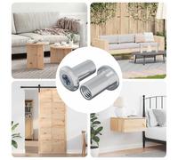 vidaXL Dado a bloccaggio 2 pcs Argento M6 x 15 mm Acciaio