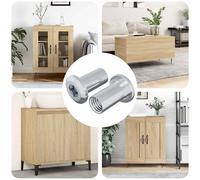 vidaXL Dado a bloccaggio 2 pcs Nichel M6 x 15 mm Acciaio