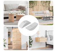 vidaXL Dado a mezzaluna 2 pcs Bianco M6 Polipropilene