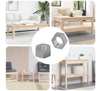 vidaXL Dado esagonale Tinta unita 2 pcs Argento M6 Ferro, Garage, design esagonale, architettura moderna, materiali resistenti, spazio funzionale per auto e progetti creativi