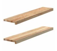 vidaXL Davanzali 2 pz Non Trattati 100x20x2cm Legno Massello di Rovere, Bordo della Finestra, davanzale della Finestra in Quercia, davanzale in Legno