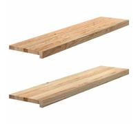 vidaXL Davanzali 2 pz Non Trattati 110x25x2cm Legno Massello di Rovere, Bordo della Finestra, davanzale della Finestra in Quercia, davanzale in Legno