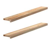 vidaXL Davanzali 2 pz Non Trattati 120x15x2cm Legno Massello di Rovere, Bordo della Finestra, davanzale della Finestra in Quercia, davanzale in Legno