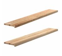 vidaXL Davanzali 2 pz Non Trattati 160x30x2cm Legno Massello di Rovere